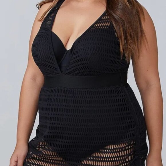 Lane Bryant Swim by Cacique Black  One Piece Swimsuit w/ built in bra - Picture 5 of 5